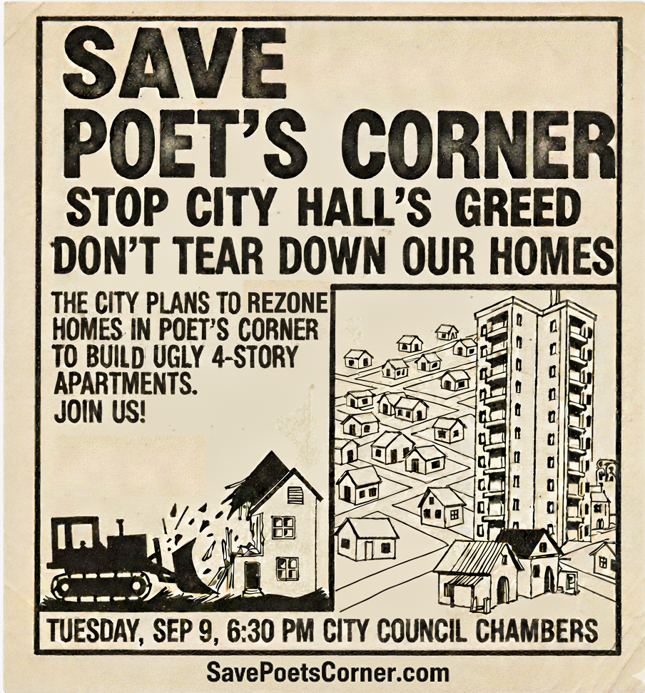 Campaign image: Save Poet's Corner from rezoning in Pleasant Hill, California